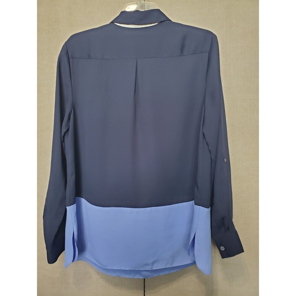 Talbots Petite Colorblock Roll-Tab Sleeve Button-… - image 6